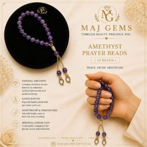 Authentic Natural Amethyst Prayer Beads (33 Misbaha
